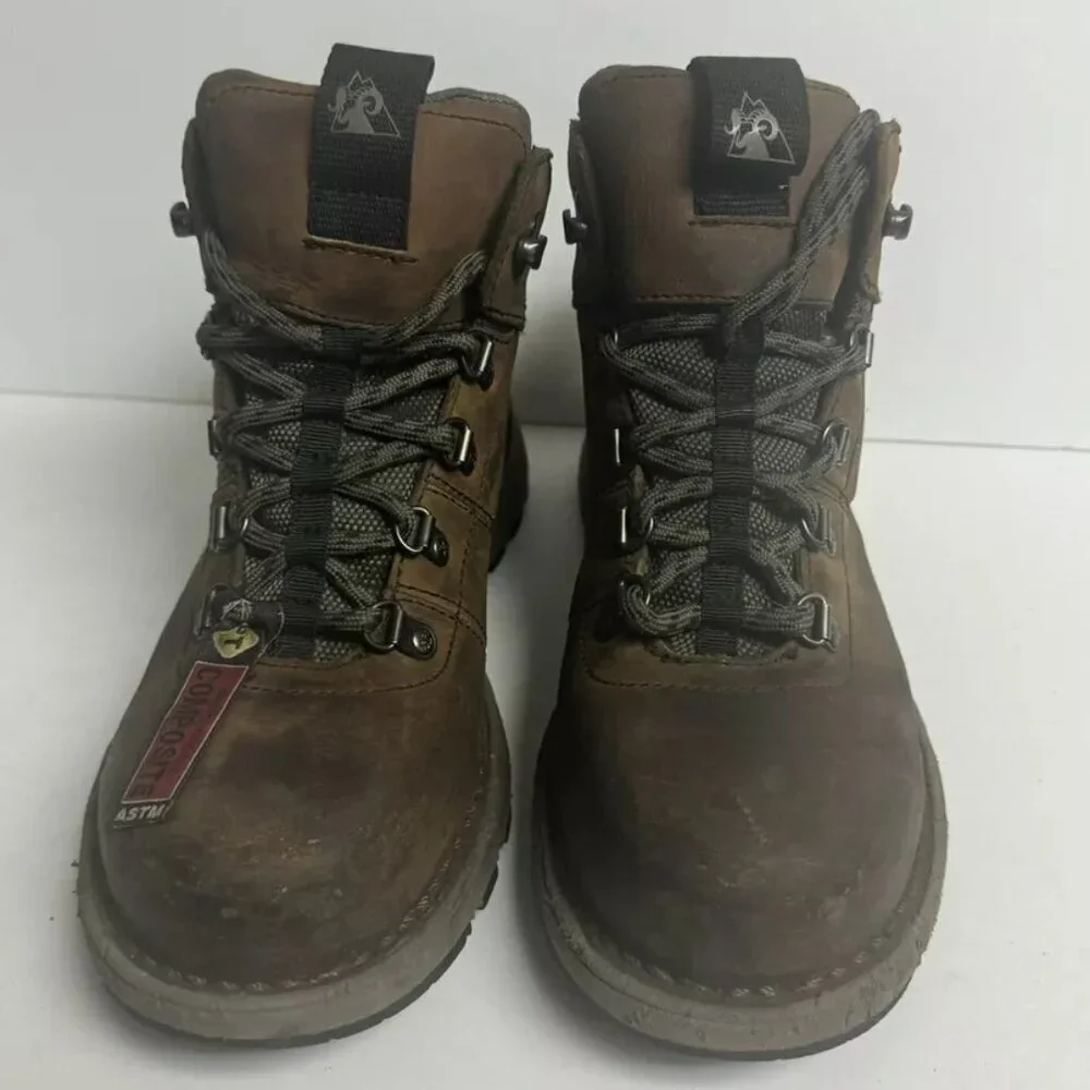 Rocky Women's Ironclad Composite Toe Work Boots Brown Size 7 M